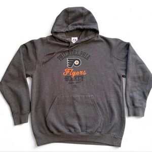 Philadelphia Flyers grey graphic print hoodie size large.
